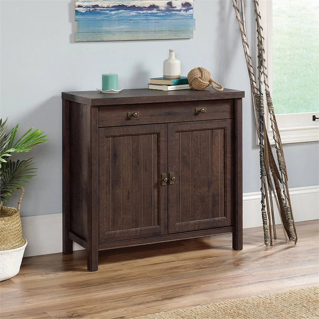Mid-Century Wood Cabinet in Coffee Espresso Oak W840118