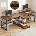 94.5" Home Office Computer Gaming Desk with Storage O994586