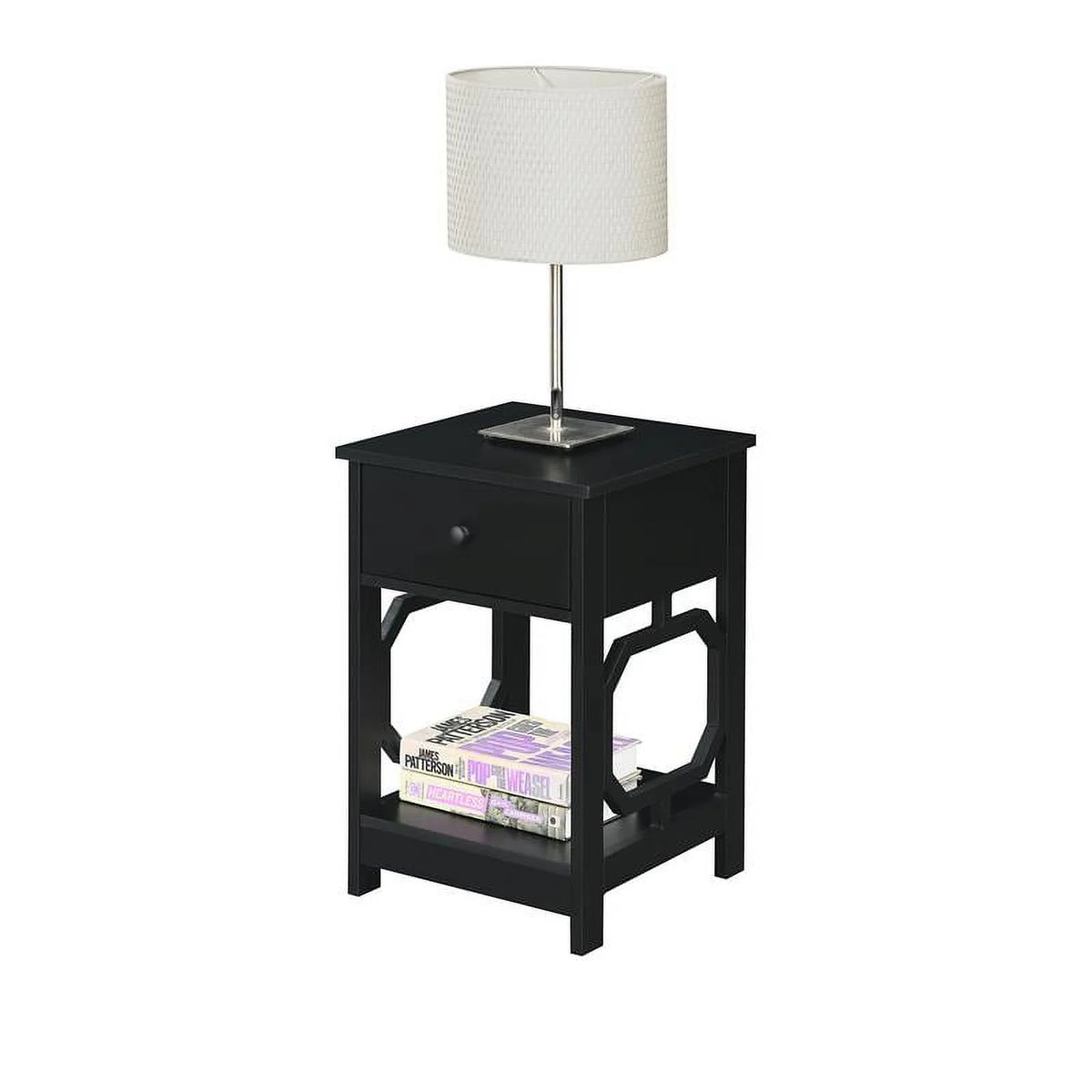 Black One-Drawer End Table Set of 2 D3260