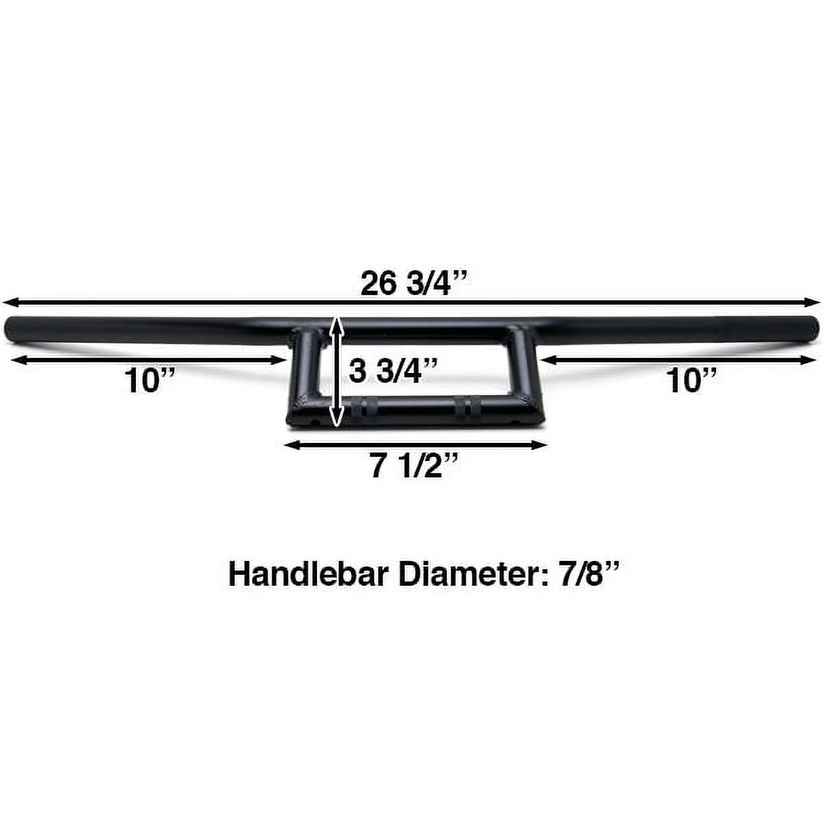 7/8" Black Motorcycle Handlebar U7856