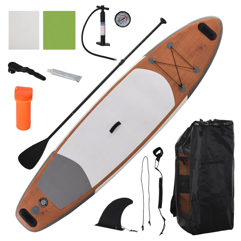 Blue Inflatable Stand Up Paddle Board with Non-Slip Deck Pad G423636
