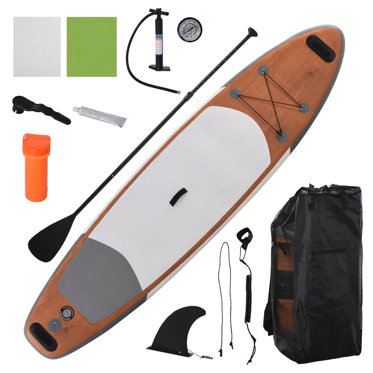 Blue Inflatable Stand Up Paddle Board with Non-Slip Deck Pad G423636