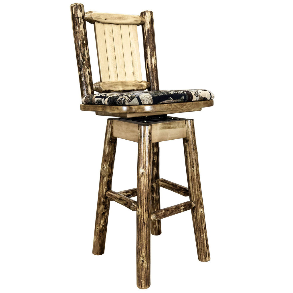 Counter Height Swivel Barstool with Back J14962