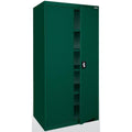 Forest Green Storage Cabinet with Recessed Handle U611032