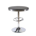 25" Metal Swivel Bar Table in Black/Chrome J562409