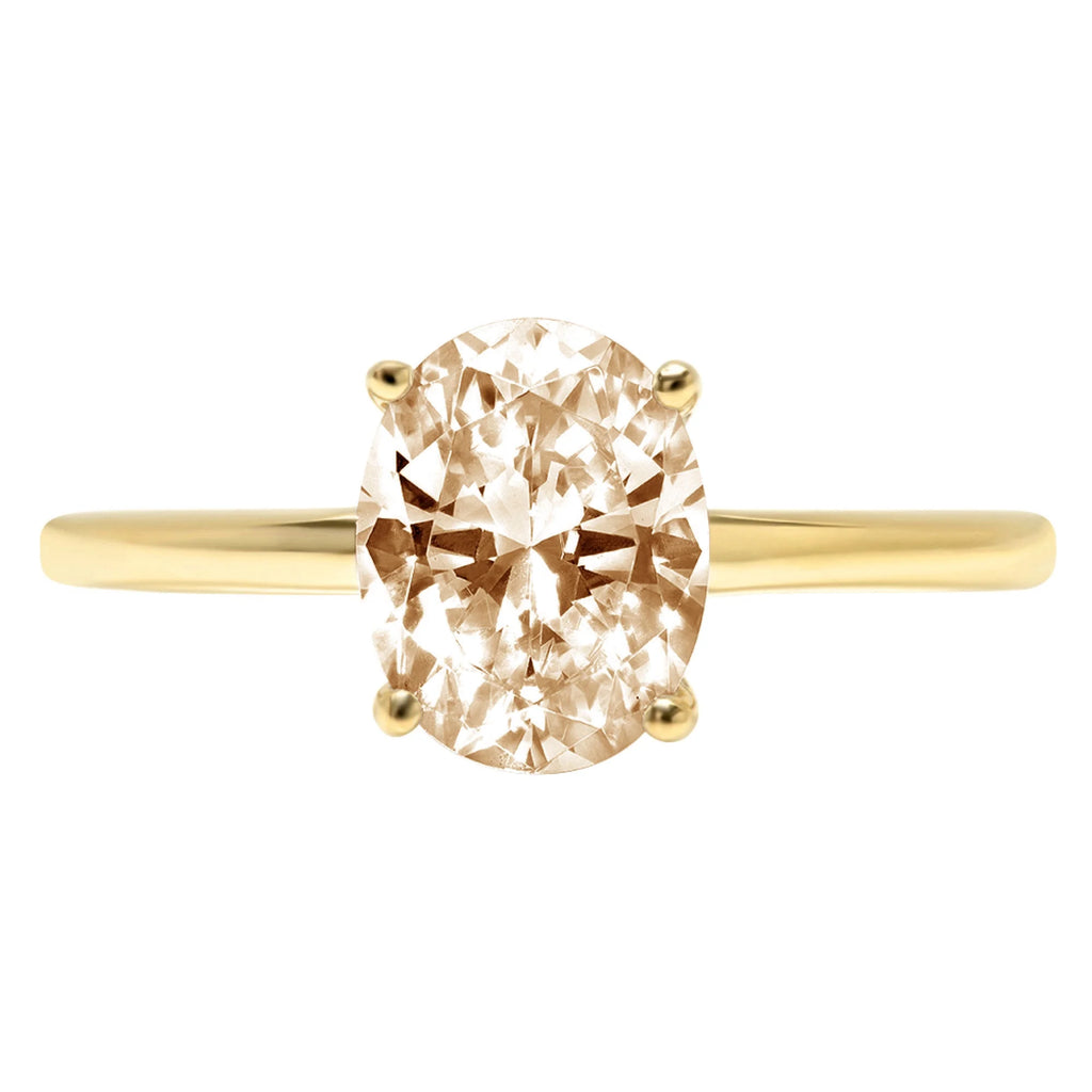 18K Yellow Gold Solitaire Ring X5528