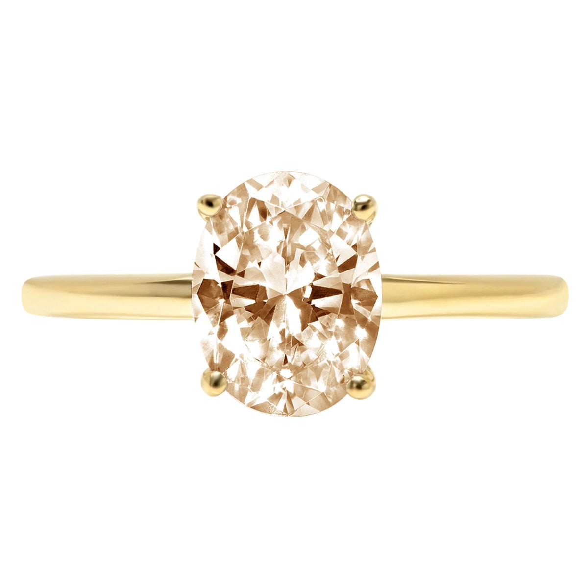 18K Yellow Gold Solitaire Ring X5528