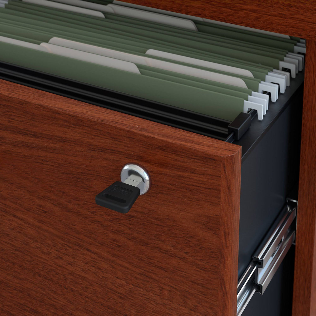 2 Drawer Mahogany Lateral File Cabinet X50273