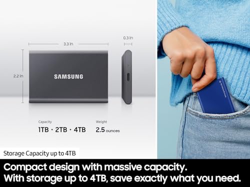 1TB Portable External Solid State Drive, Gray D988484
