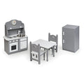 18 inch Doll Kitchen Furniture Set - Gray/White X63805