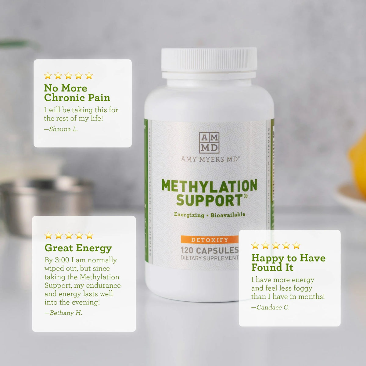 120 capsules Methylation Support Supplement with Folate and Vitamin B12 U6625