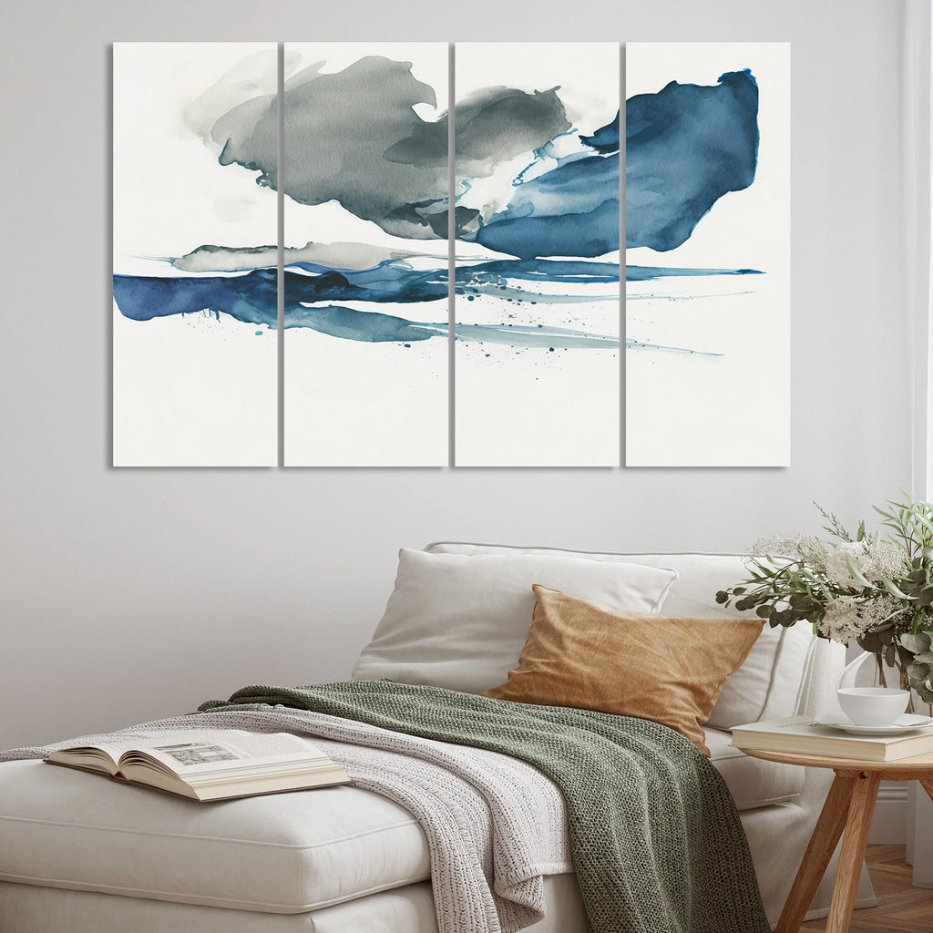 Abstract Liquid Ink Multipanel Wall Decor 48 In. Wide X 28 In. High K1482