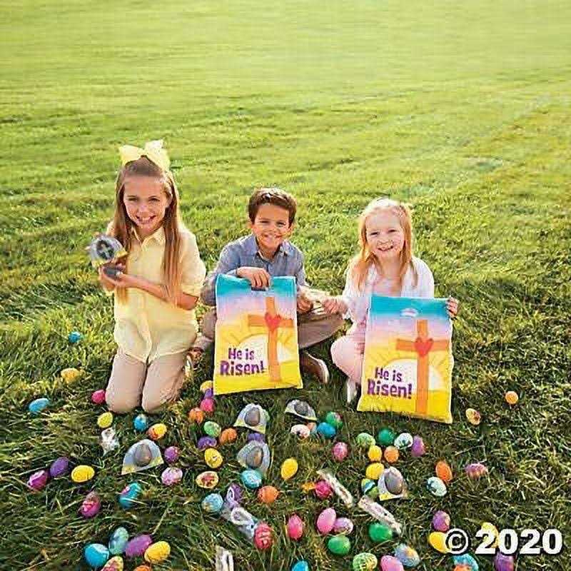 Glow-in-the-Dark Plastic Easter Eggs with Cross W692009