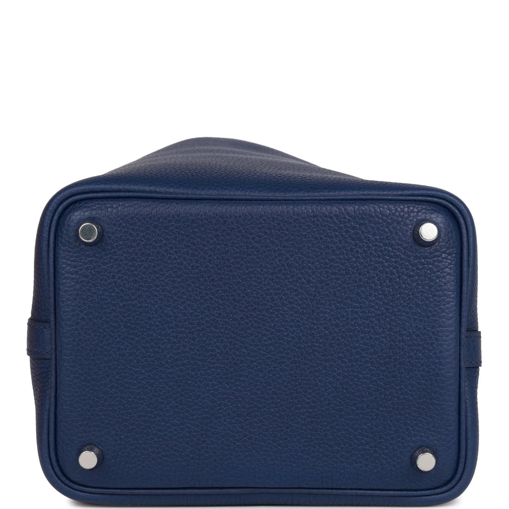 18 Bleu Saphir Palladium Hardware Bucket Bag W424