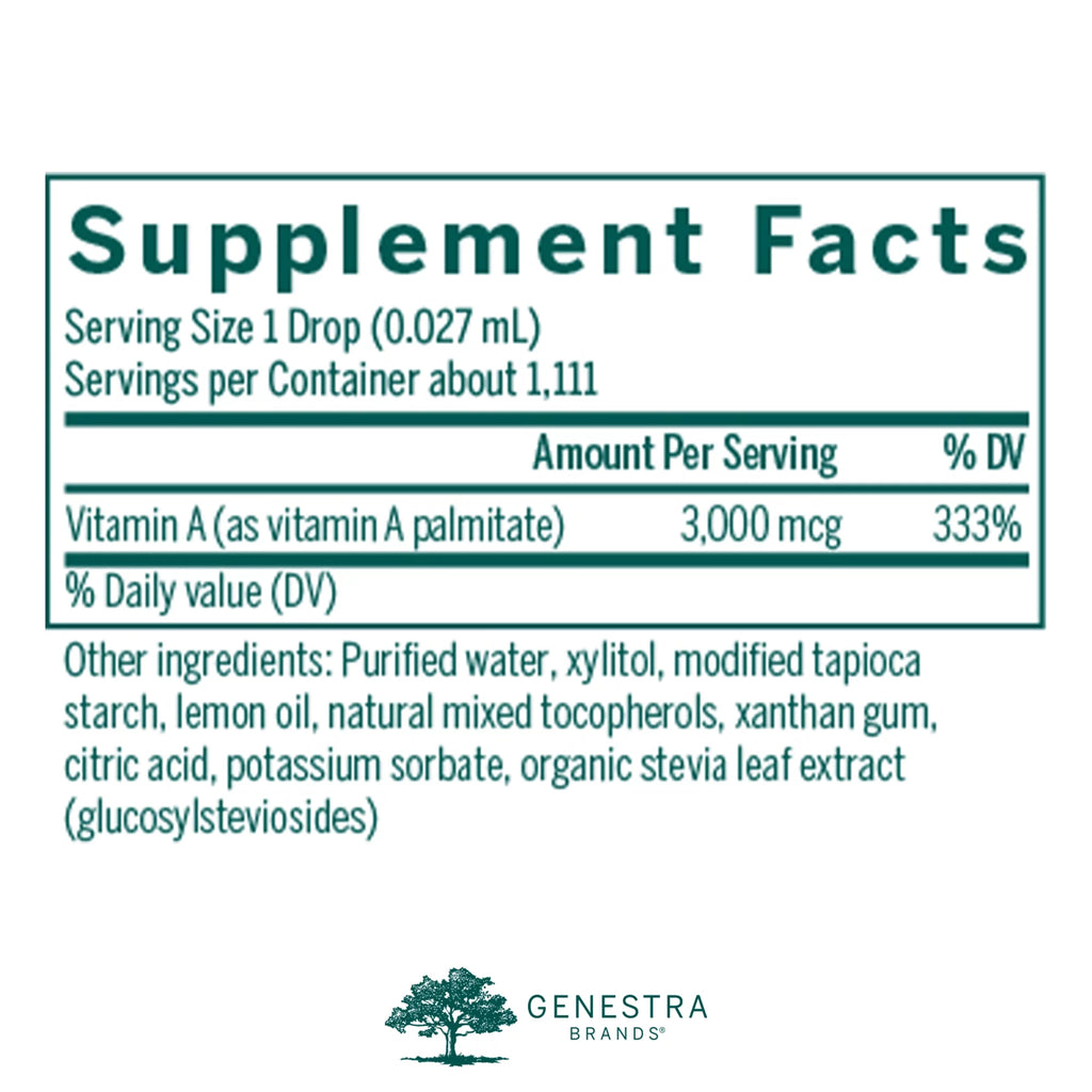Vitamin A Liquid Citrus Flavor 1 Fl Oz C36677