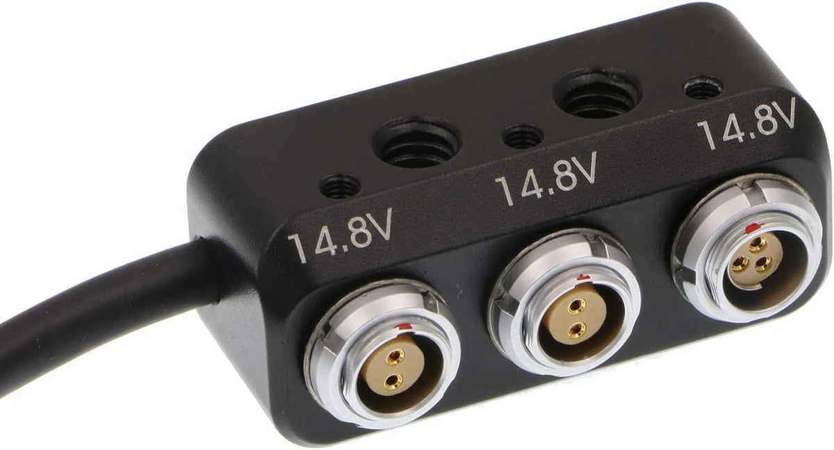 Power Cable 7 Pin to RS 3 Pin and 2×2 Pin 1 to 3 Power Splitter Box 11.8in/30cm D710317