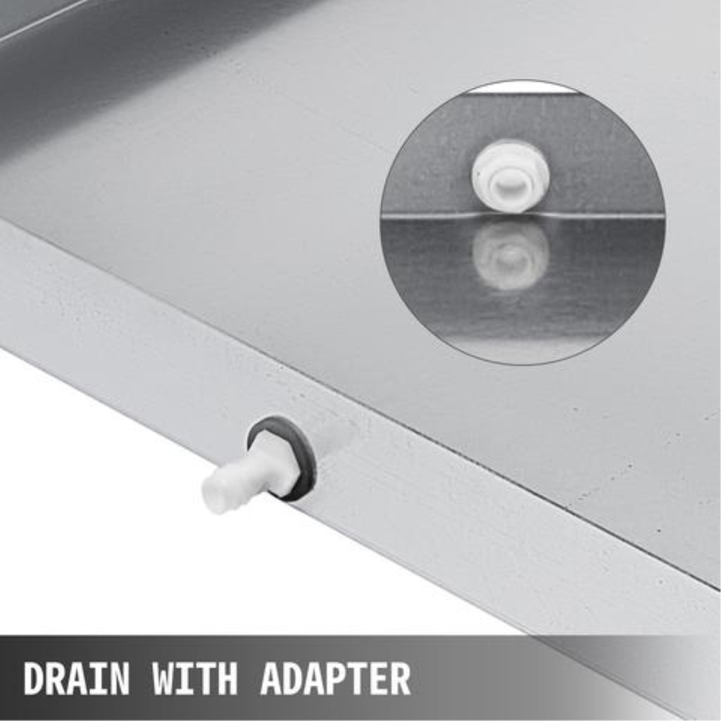 27 x 25 x 2.5 in. 304 Stainless Steel Washing Machine Drain Pan X8267