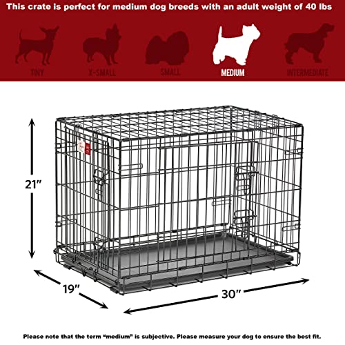 36-Inch Folding Dog Crate with Double Door E921465