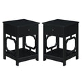 Black One-Drawer End Table Set of 2 D3260
