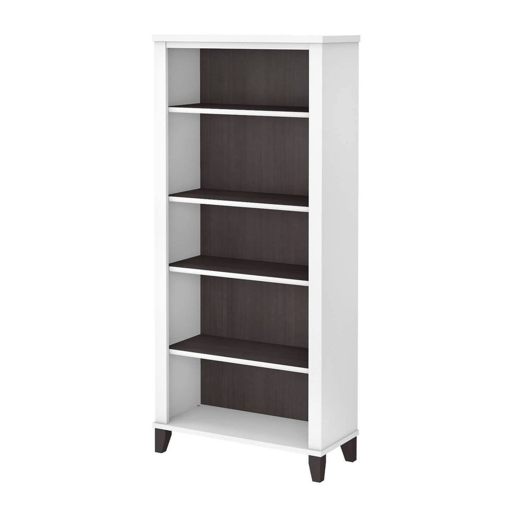 White 5 Shelf Bookcase O3803