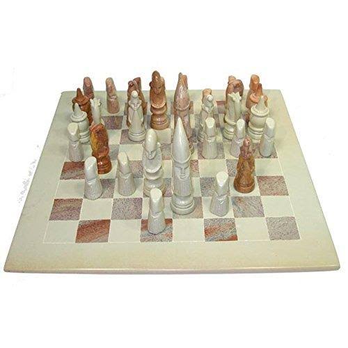 Hand Carved Soapstone Chess Set J886