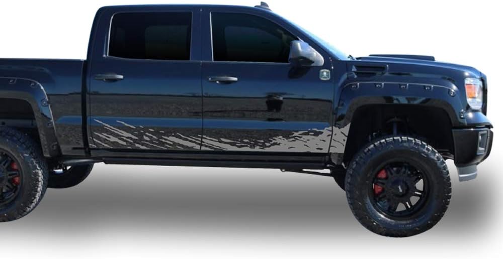Black Mud Splash Decal Sticker Pack of 2 D680