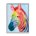Colorful Abstract Zebra Drawing, 24 x 30 O8854