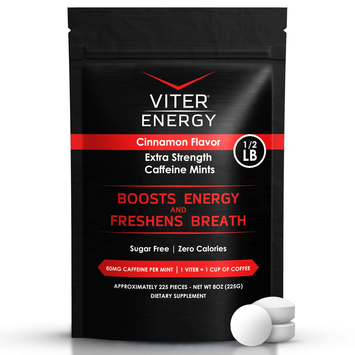Sugar Free Caffeinated Mints 80mg Caffeine G91421