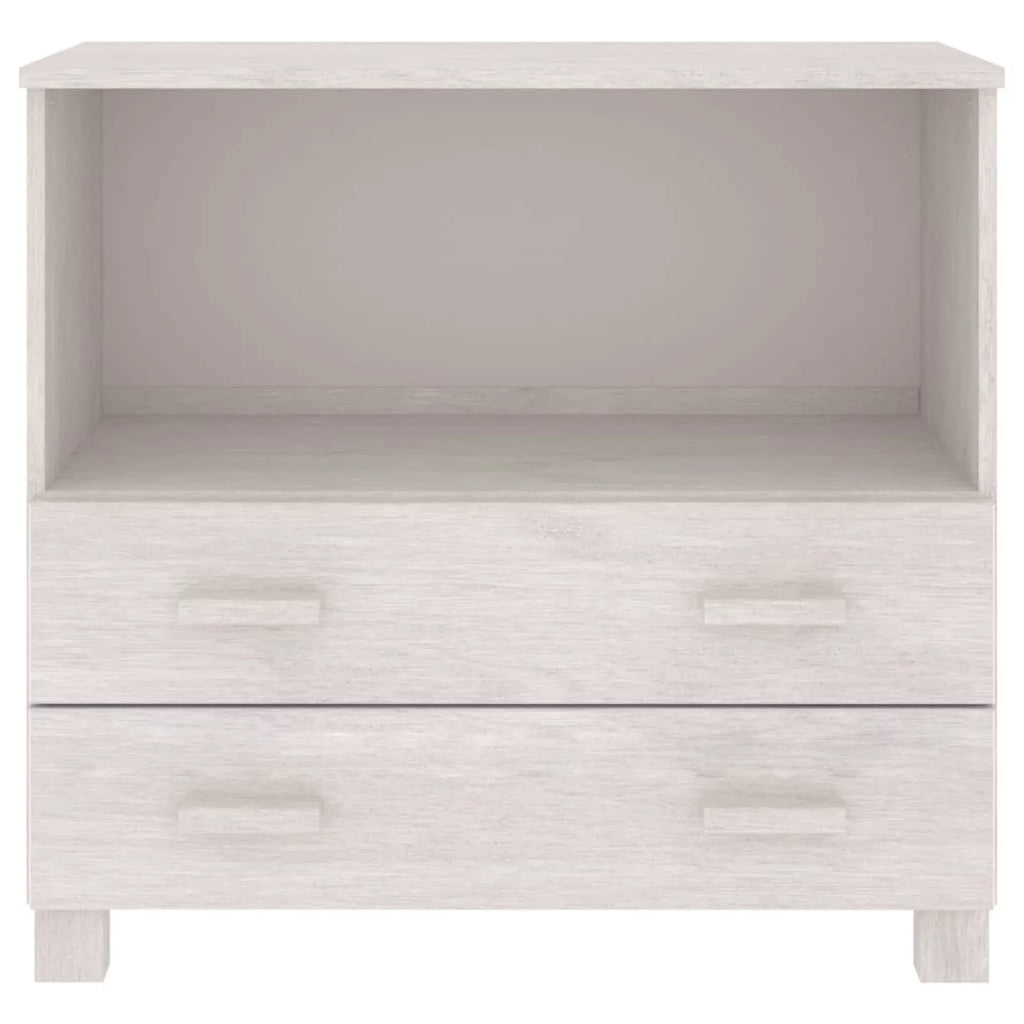 White Solid Wood Pine Sideboard A76691