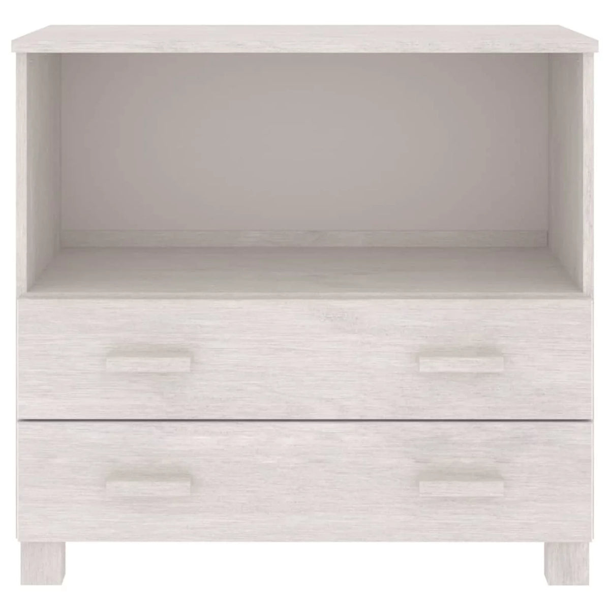 White Solid Wood Pine Sideboard A76691