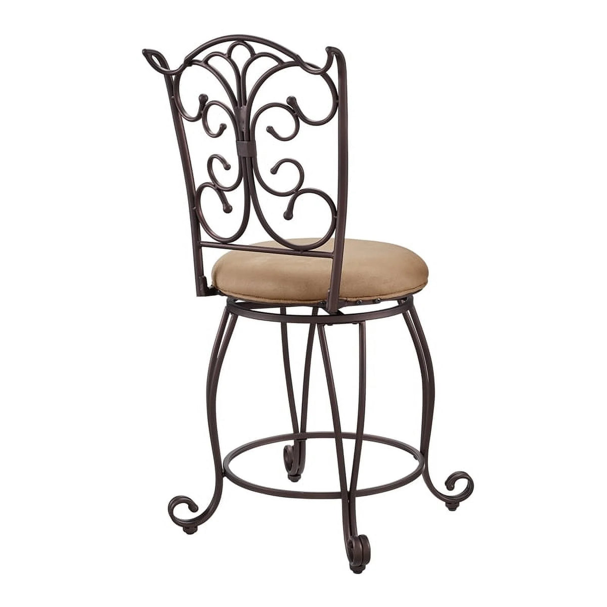 24" Metal Microfiber Counter Stool E2099