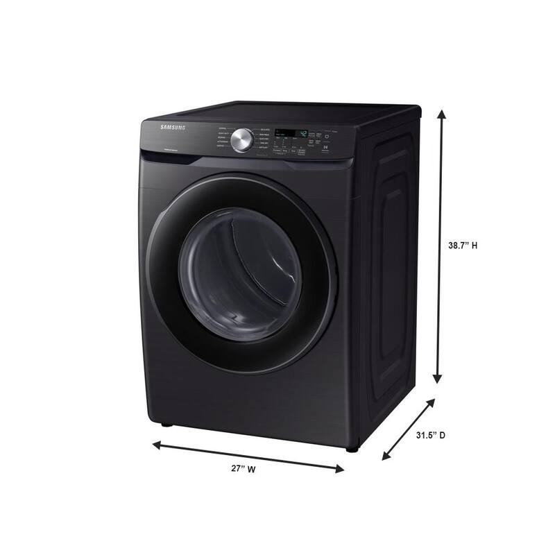 7.5 cu. ft. Stackable Vented Electric Dryer with Sensor Dry in Brushed Black P902