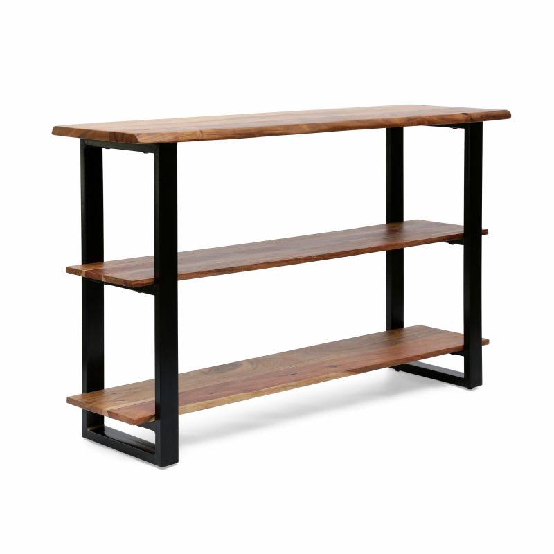 Acacia Wood Console Table, Black V589147
