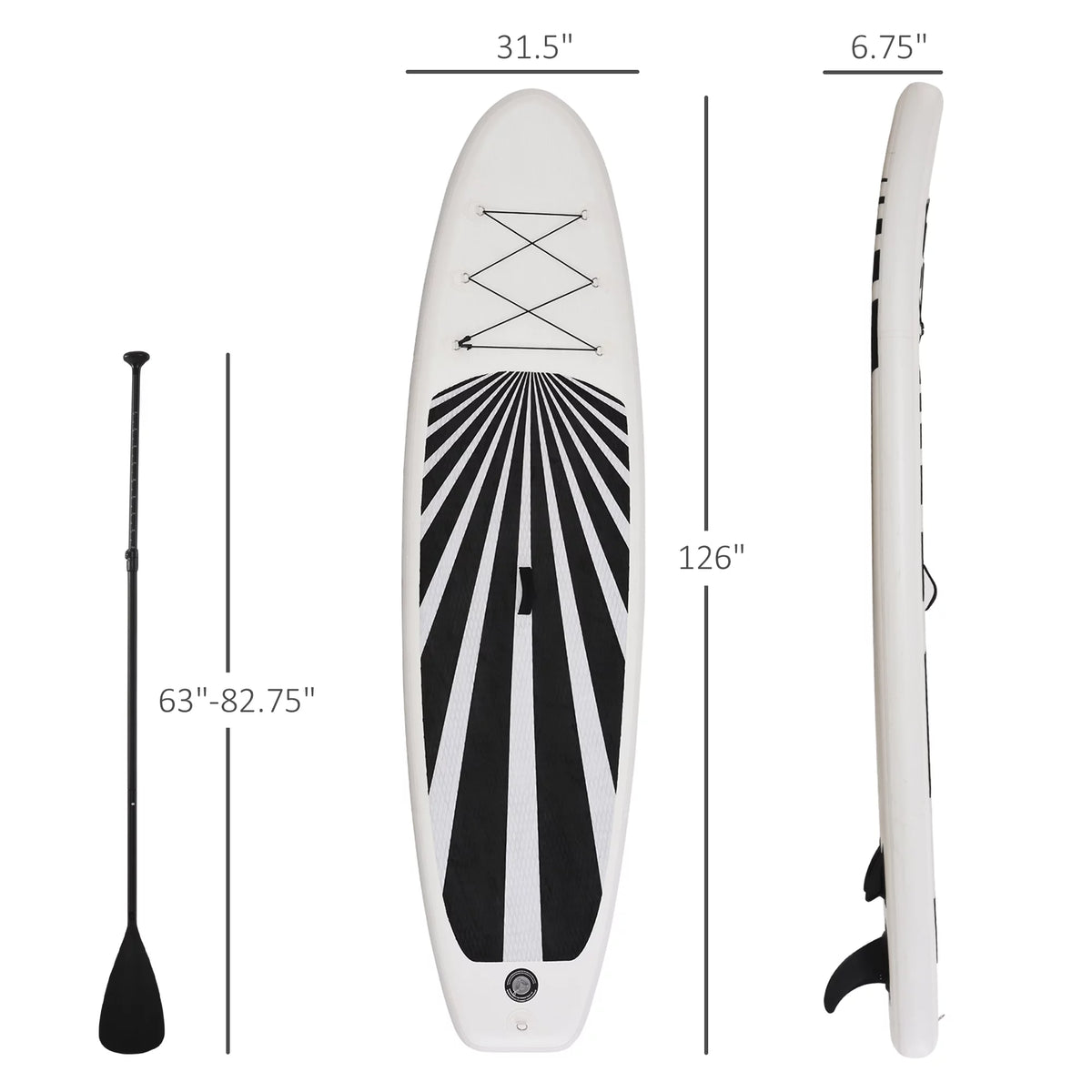 Blue Inflatable Stand Up Paddle Board with Non-Slip Deck Pad G423636