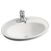 Drop-in Bathroom Sink with Widespread Faucet Holes H68434