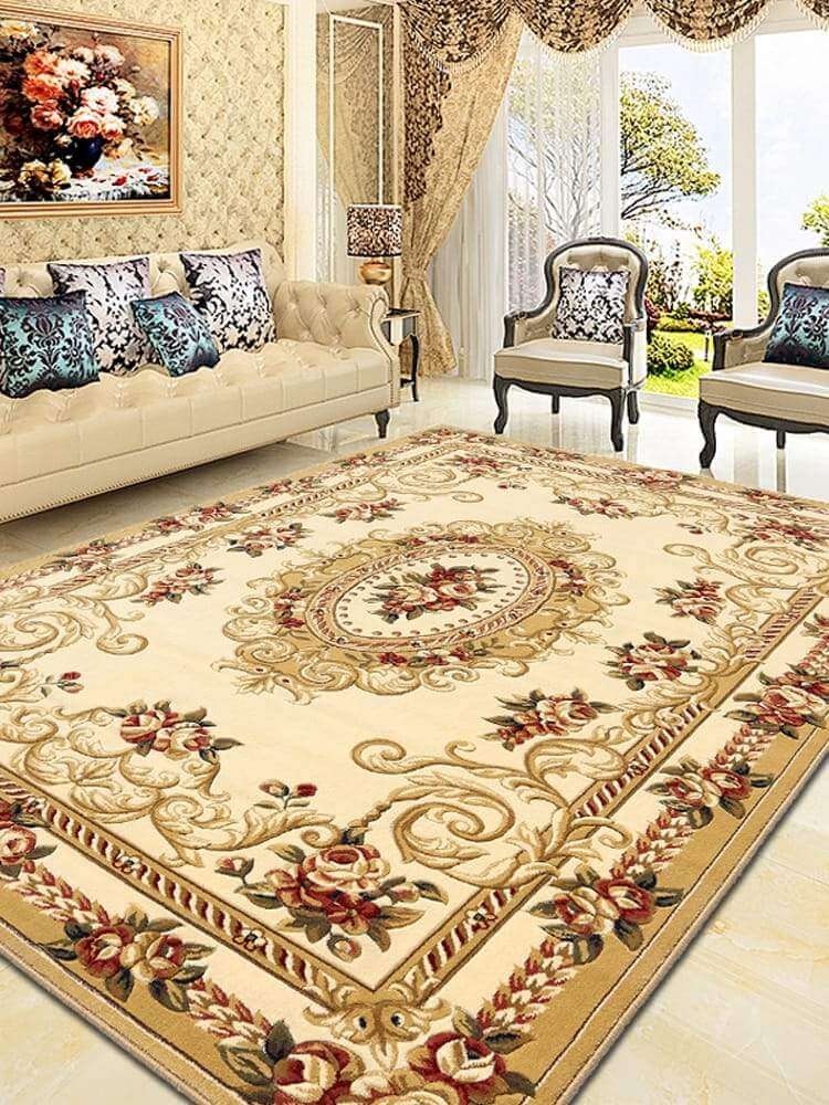 Floral Living Room Carpet Q86714