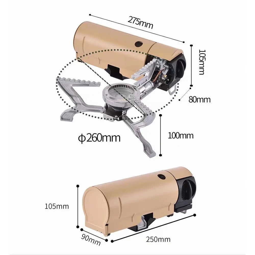 Camping Cassette Stove 2600W with Carrying Bag O282
