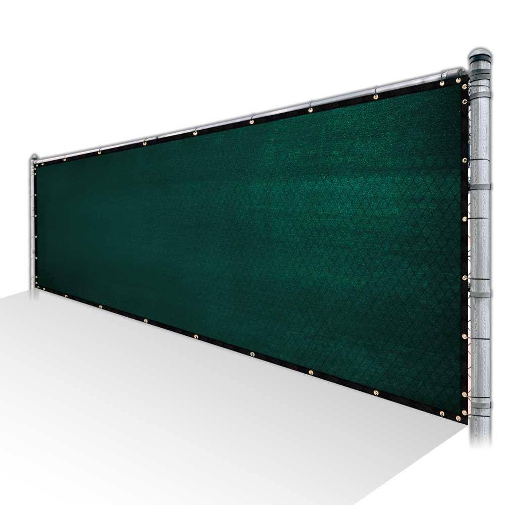 Green Privacy Fence Screen HDPE Mesh Windscreen with Reinforced Grommets I9217