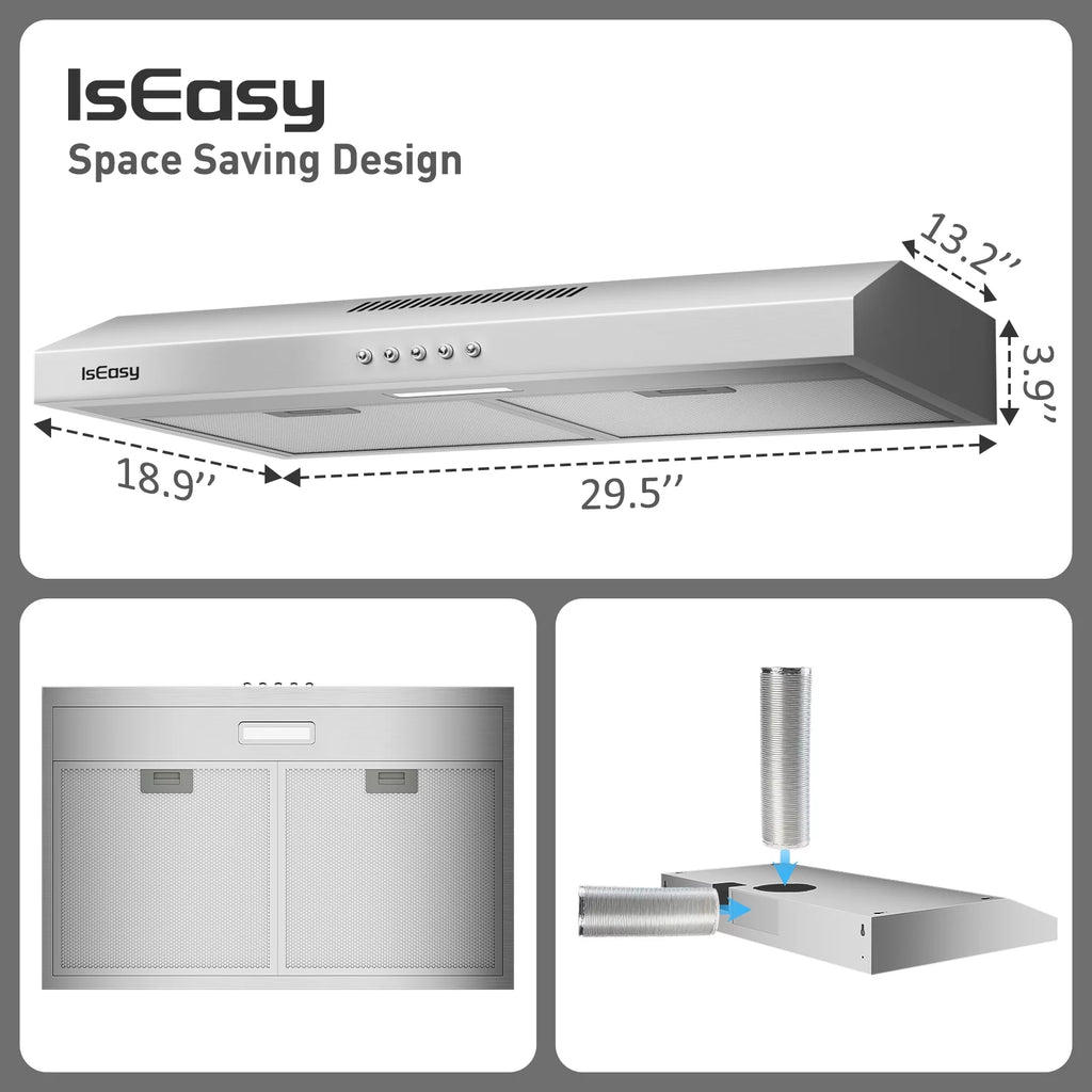 30 Inch 500 CFM Convertible Range Hood Z638