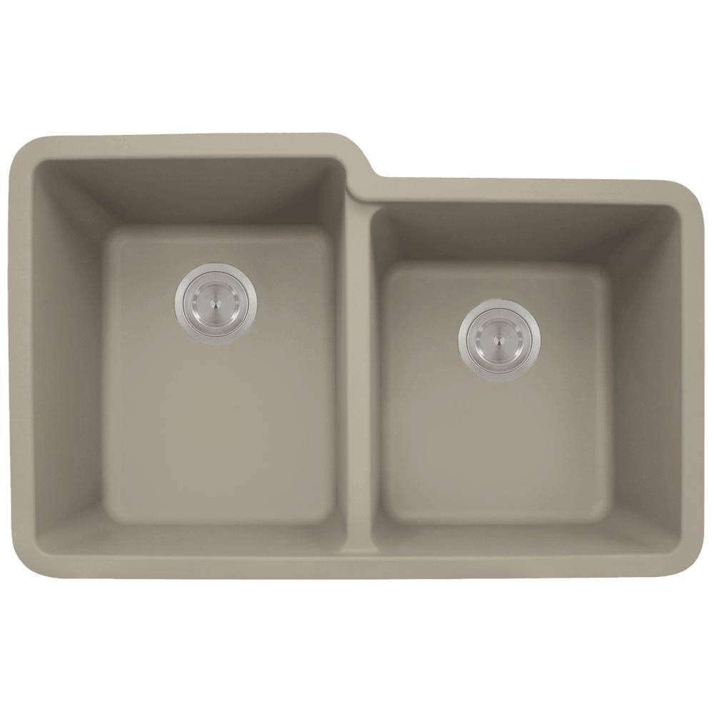 Quartz Granite Double Basin Undermount Kitchen Sink Y334