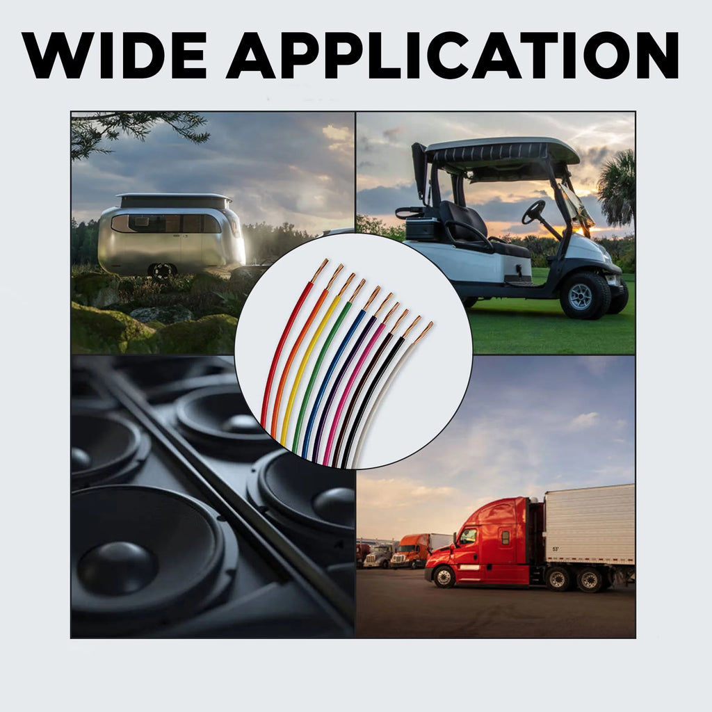 12 Gauge Automotive Primary Wire 4 Color Bundle Set F19893