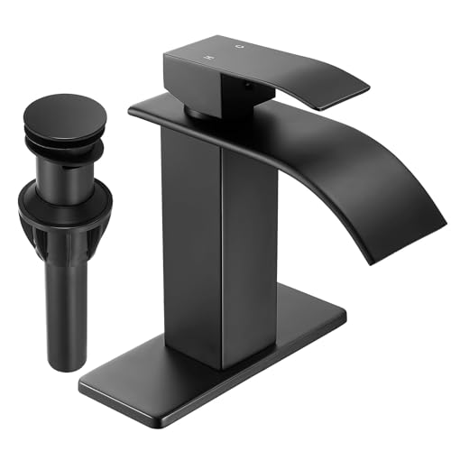 Tall Matte Black Vessel Sink Faucet F1580