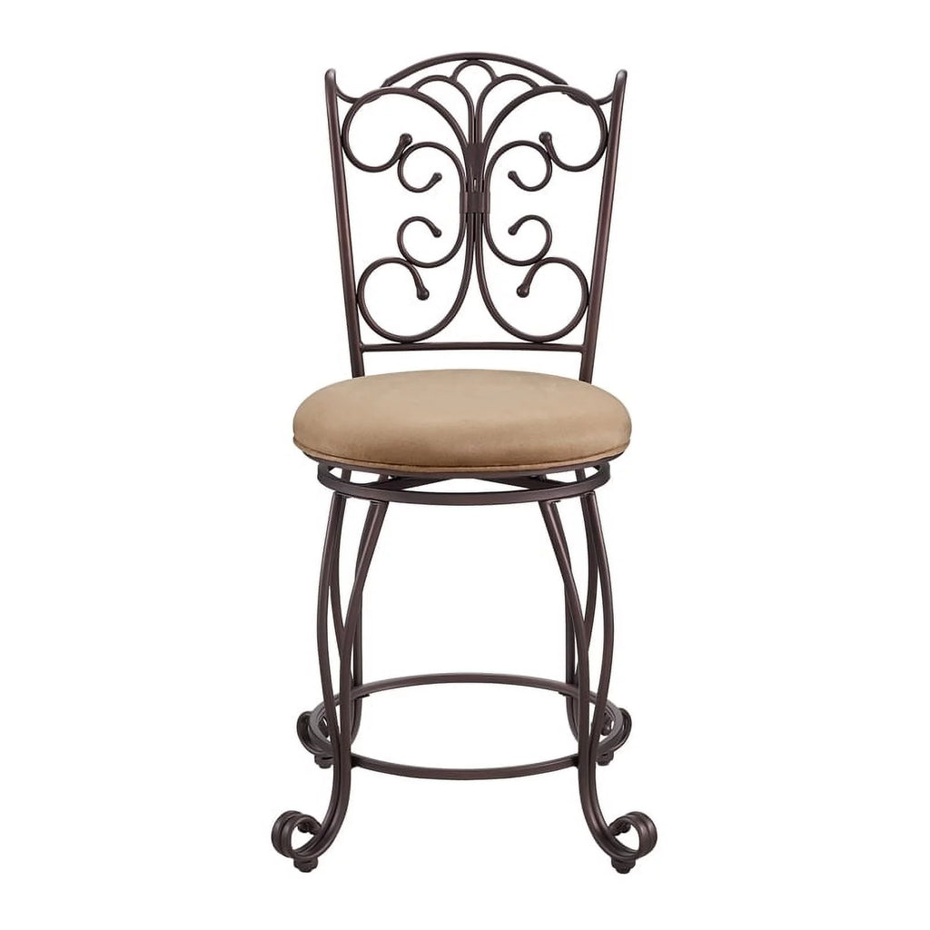 24" Metal Microfiber Counter Stool E2099