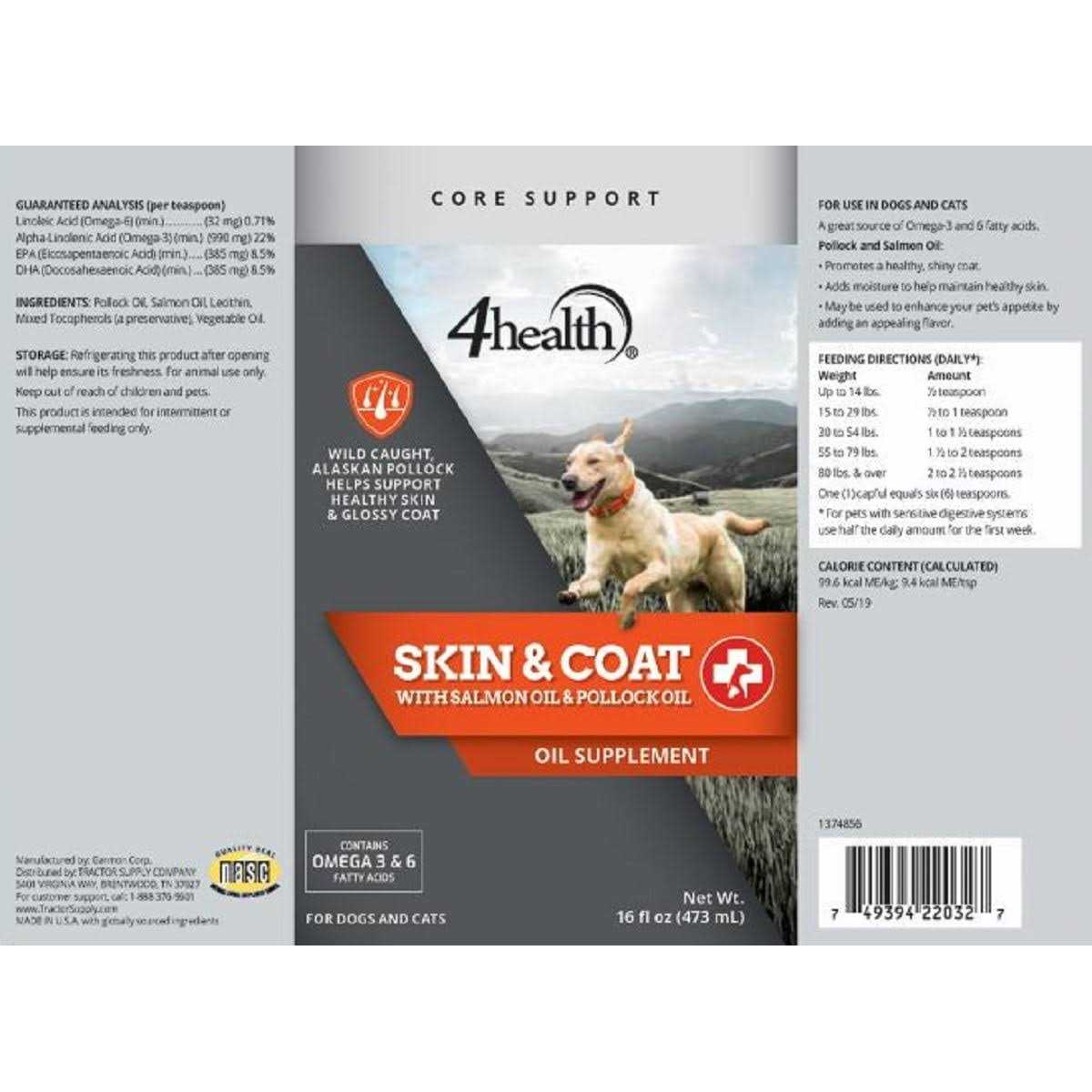 Salmon and Pollock Oil Skin and Coat Supplement for Dogs Y547972