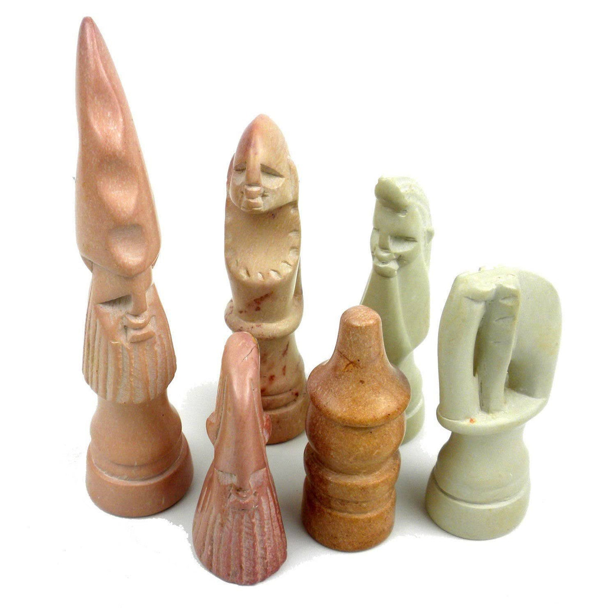 Hand Carved Soapstone Chess Set J886