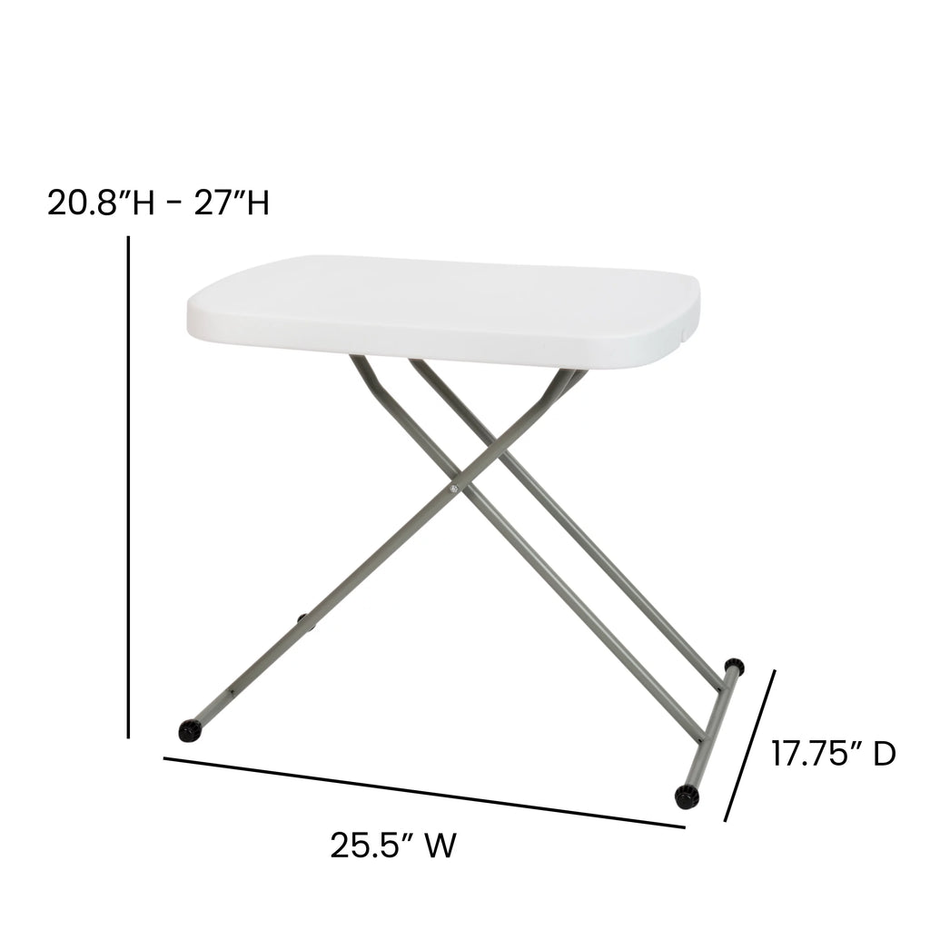 26 Inch Granite White Plastic Folding Table D67221