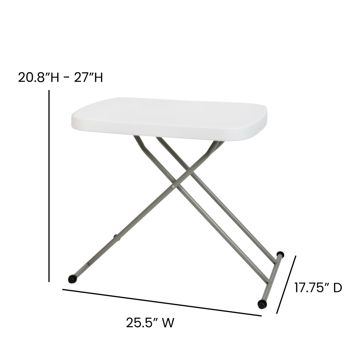 26 Inch Granite White Plastic Folding Table D67221
