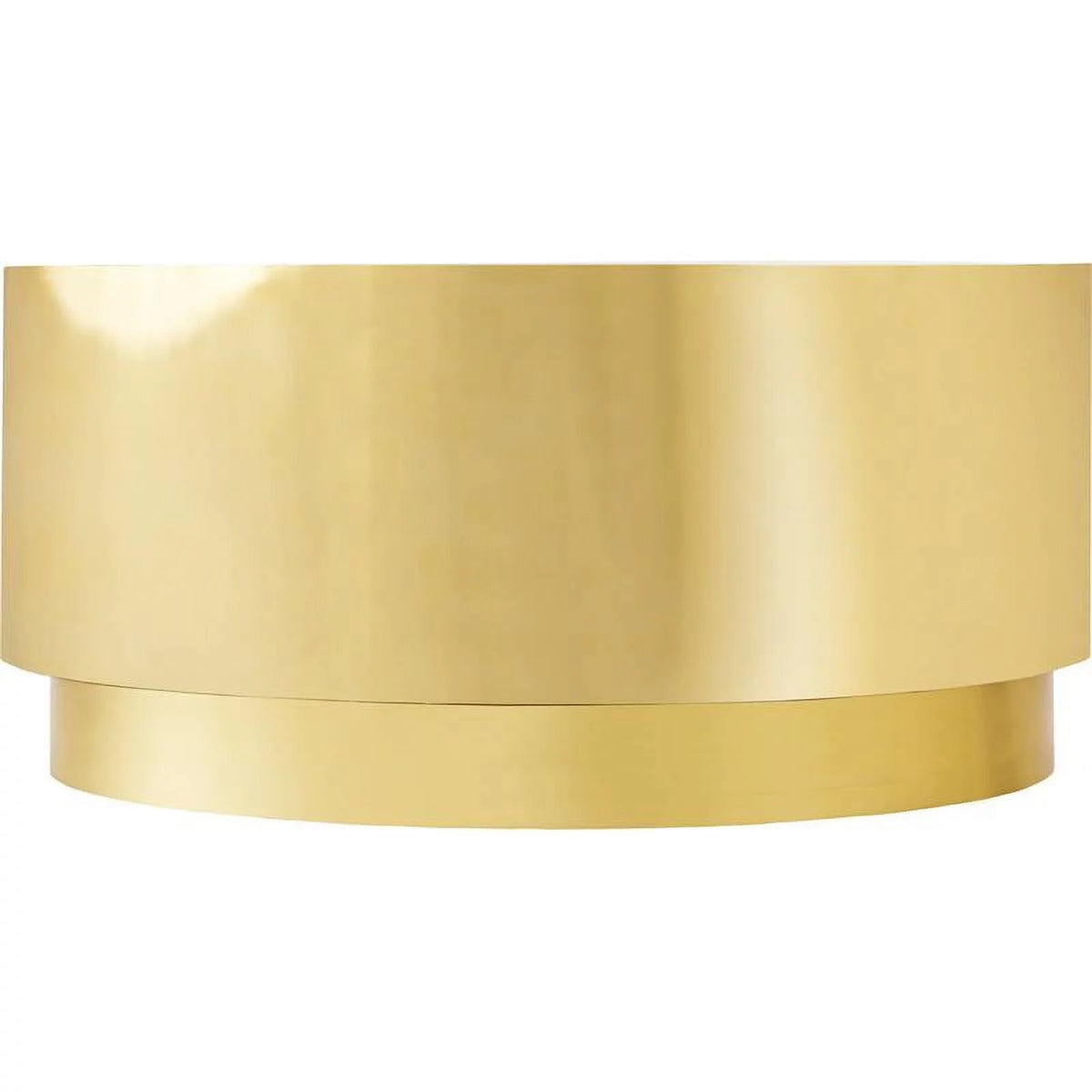 Gold Stainless Steel Drum Coffee Table M165314