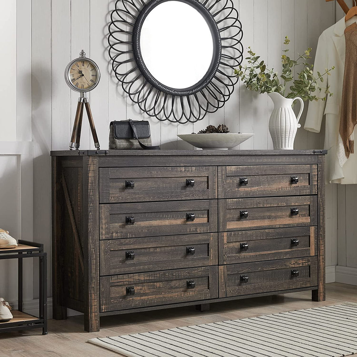 8 Drawer Wood Dresser B5257