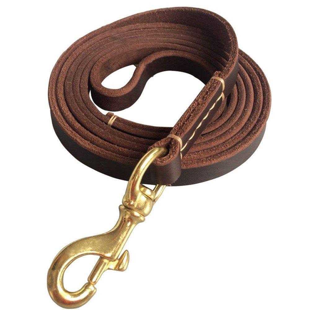 Leather Dog Leash 6 Foot Braided Heavy Duty X86655